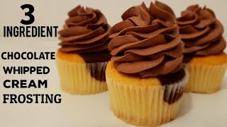 Stabilized Chocolate Whipped Cream Frosting Without Gelatine