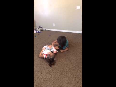 Layla tickling Allie