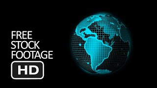 Free Stock Footage - Hologram Earth Spinning