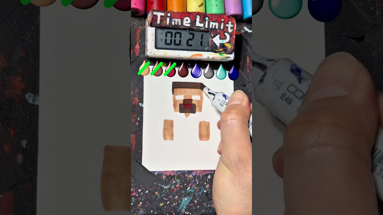 Drawing Steve Fullbody in 40Sec(Minecraft)