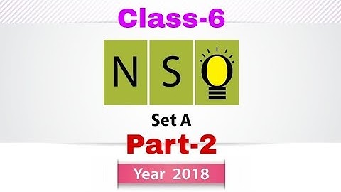 NSO Class-6 2018 question paper with answers.
