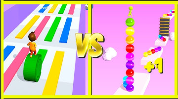 Layers Roller VS Stack Rider Gameplay Walkthrough All Levels  Update Video Android IOS