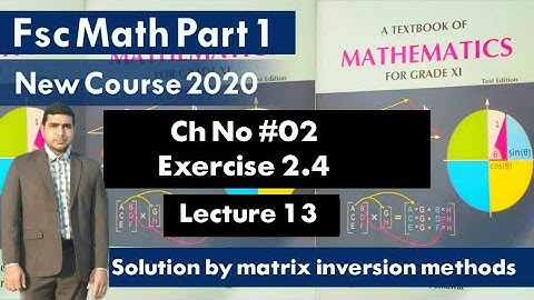solution of system of non homogeneous by matrix inversion method | lecturer asad ali