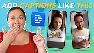 Add Captions to a ShortForm Youtube, TikTok, or Reel (Descript Tutorial)