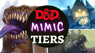 D&D MONSTER RANKINGS  MIMIC TIERS