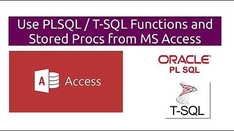Use ANY Function/Stored Proc from MS Access in 5 mins (PLSQL, T-SQL, or ANYTHING else)