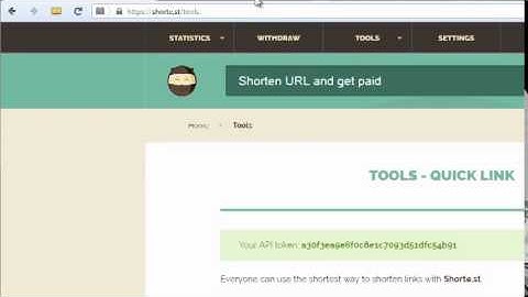 shorte.st tutorial - Quick Link
