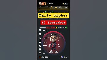 Daily Cipher code today  September hamster kombat | daily cipher code hamster kombat |