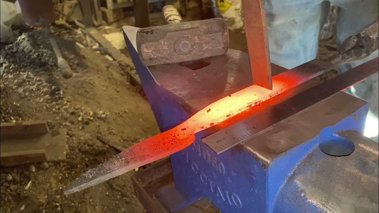 Blacksmithing Knife Making Making a Simple Spring Fuller YouTube
