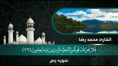 تلاوة قرأنية بدون مؤثرات صوتية اواخر سورة يس للقارئ/محمد رضا