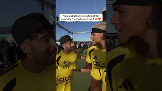 Nick and Marlon reunited at the celebrity football event in LA🤯❤#shorts #shortvideos #trend