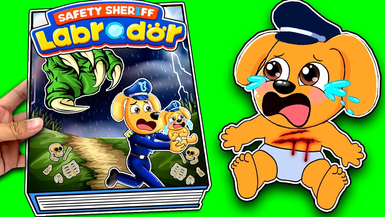 Labrador Baby was Taken by A Monster | Make Quiet Book Sheriff Labrador ❤️DIY Paper