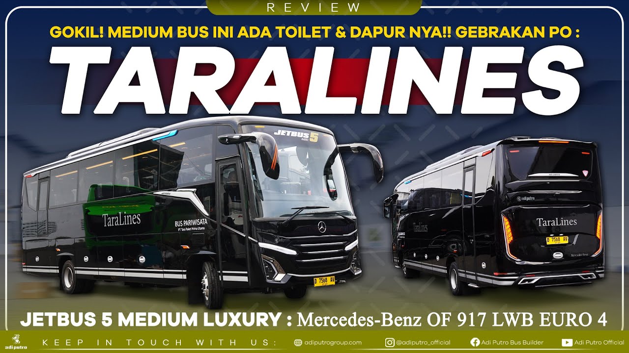Gokil! Medium Bus Ini Ada Toilet Dan Dapurnya!! Gebrakan PO. Taralines - Jetbus 5 MD Luxury