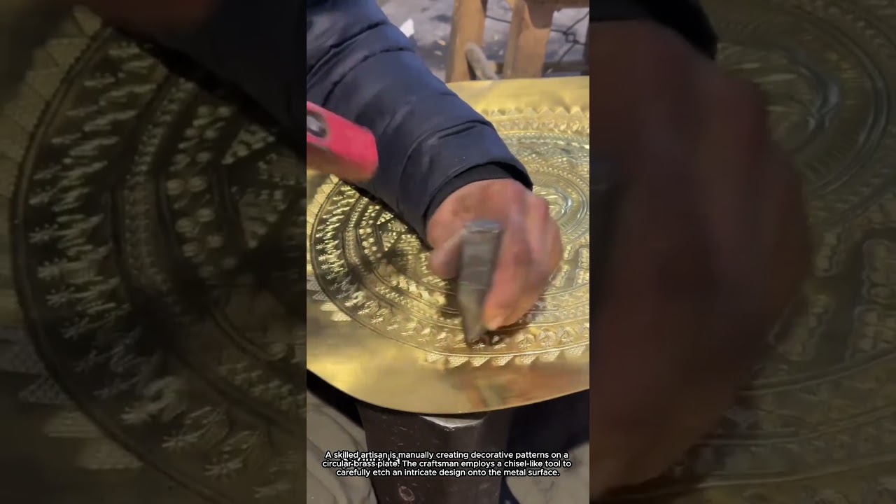 Manual Brass Etching: A Craftsman at Work