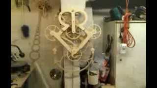 Grasshopper escapement wooden gear clock  2