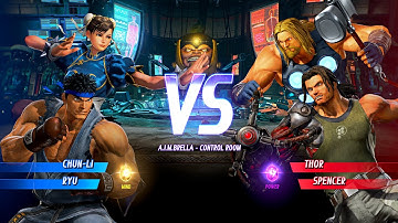 RYU & CHUN-LI vs THOR & SPENCER | Marvel vs. Capcom: Infinite [4K Ultra HD]