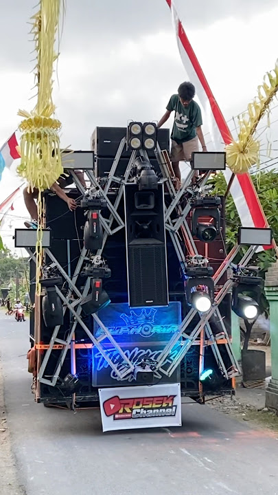 Sound horeg euphoria audio 8 sub planar setting lighting karnaval sawo