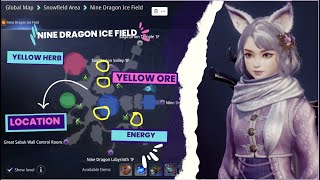 MIR4 - NINE DRAGON ICE FIELD MAP  | YELLOW | HERB | ORE | ENERGY | SPOT | LOCATION|  #mir4  #mir4ph