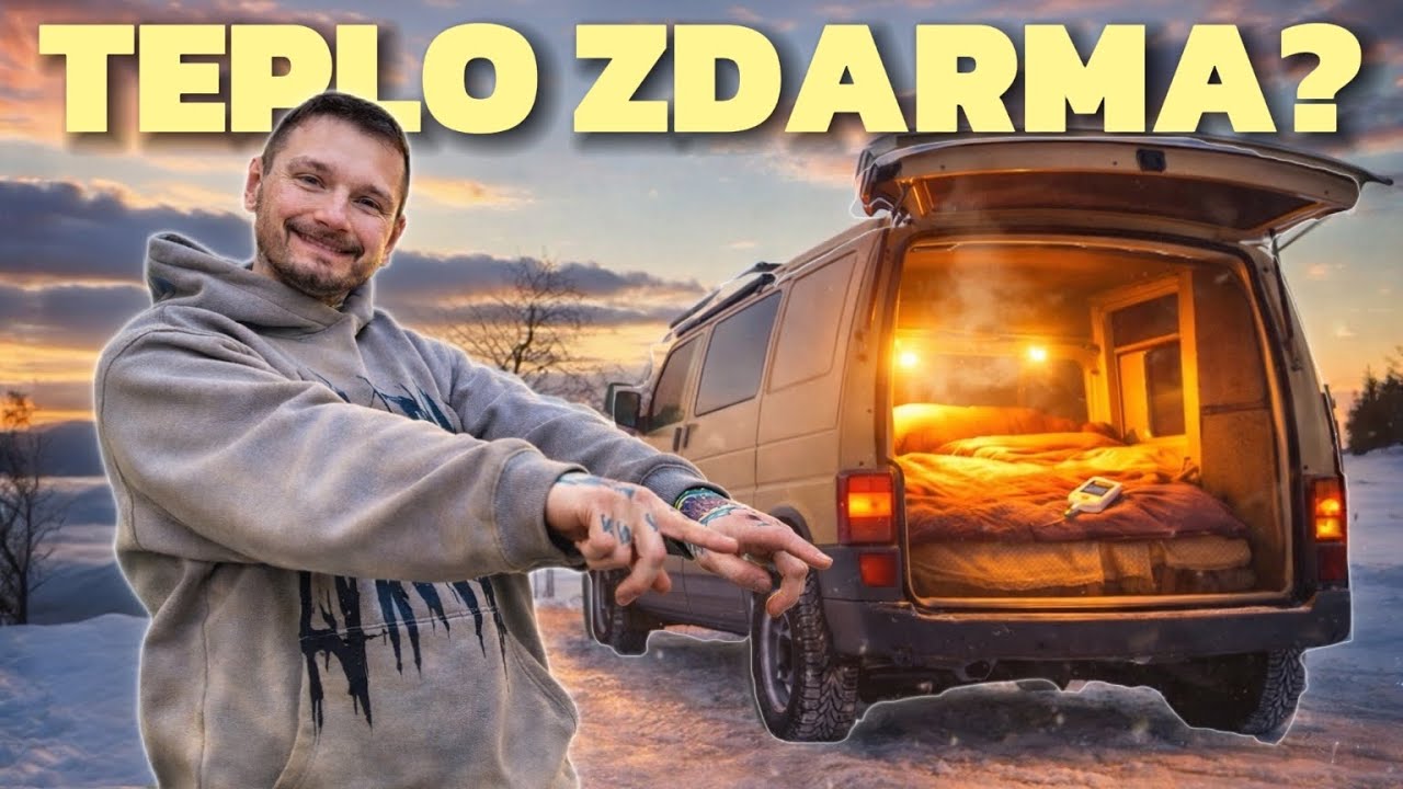 Jak mám v dodávce teplo ZDARMA i v zimě? || VLOG || #vanlife