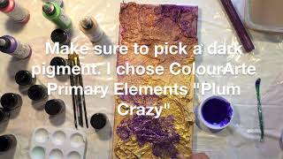 Mixed Media Class with Plaster on canvas with ColourArte Vivid Acrylic Paints and Pigments