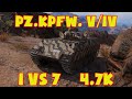 Pz  VIV   4,7k damage 1vs7