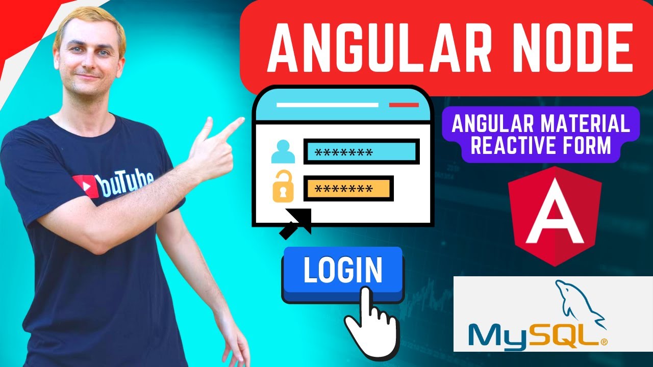 Angular Node MySQL Login System - Angular Material Reactive Form