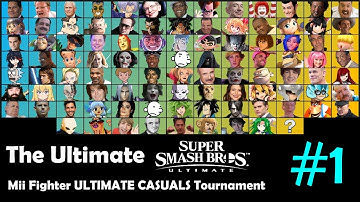 The Ultimate Mii Fighter CPU ULTIMATE CASUAL Tournament: Top 100, Part 1