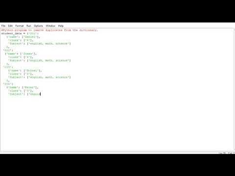Python program to remove duplicates from the dictionary. - YouTube