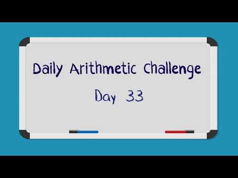 Daily Arithmetic Challenge Day 33|| KS2 Maths Year 6 Home Learning