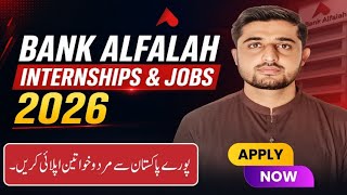 Bank Alfalah Internship and jobs 2026|How to online apply|Fresh graduates Big opportunity
