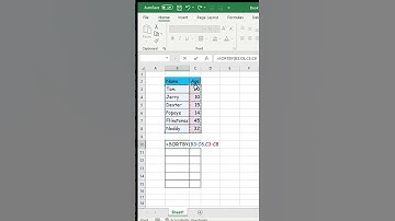 Excel SORTBY Function