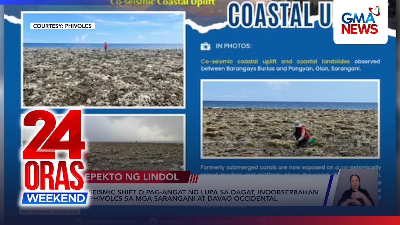 ⁣Land emerges from underwater after 7.8Mw Mindanao tremor | 24 Oras Weekend