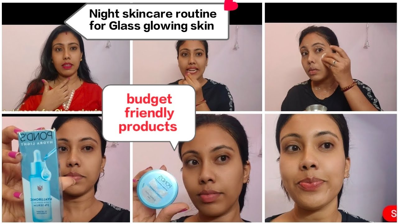 Cheap & Best Night skincare routine for Glass glowing skin in just 1 Week ✅#nightskinroutine 