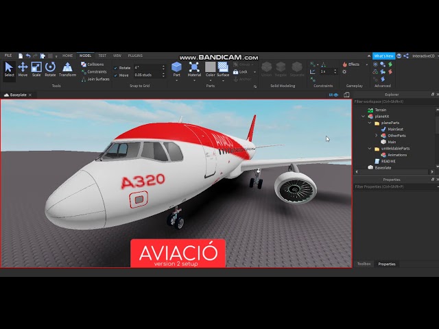 Aviacio Plane Roblox - animated a320 200 free roblox