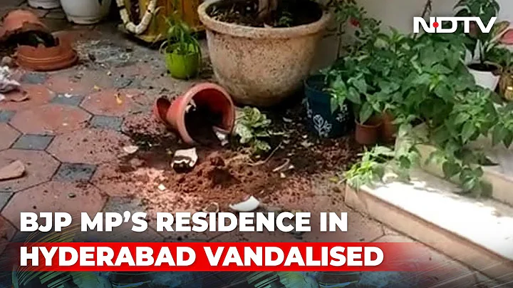 Telangana Rashtra Samithi Workers Attack BJP MP's Home