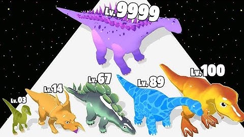 Dino Run Evolution - Level Up Dino Max Level Gameplay