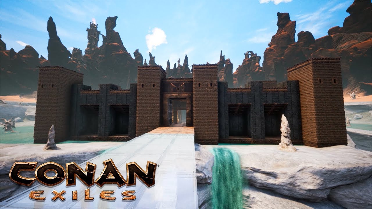 Конан замки. Конан Exiles крепость. Conan Exiles Castle. Conan Exiles замок из Вайтрана. Conan Exiles база замок.