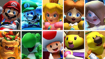 Mario Kart 7 All Characters Winning Animations