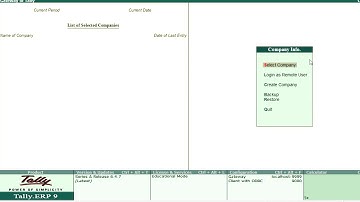How to create a company in tally erp 9(Malayalam)