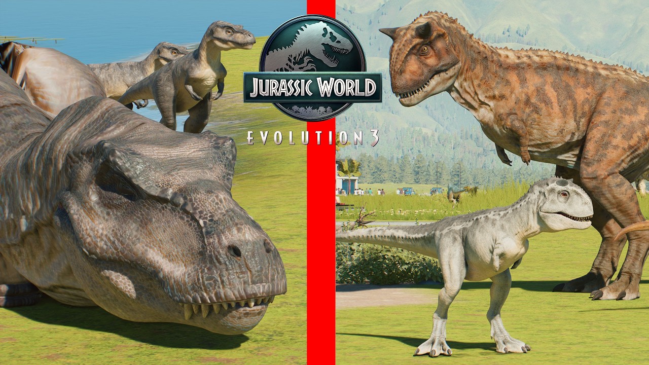 TODAS LAS CRÍAS de DINOSAURIOS CARNÍVOROS y su FAMILIA DINOSAURIO! Jurassic World Evolution 3