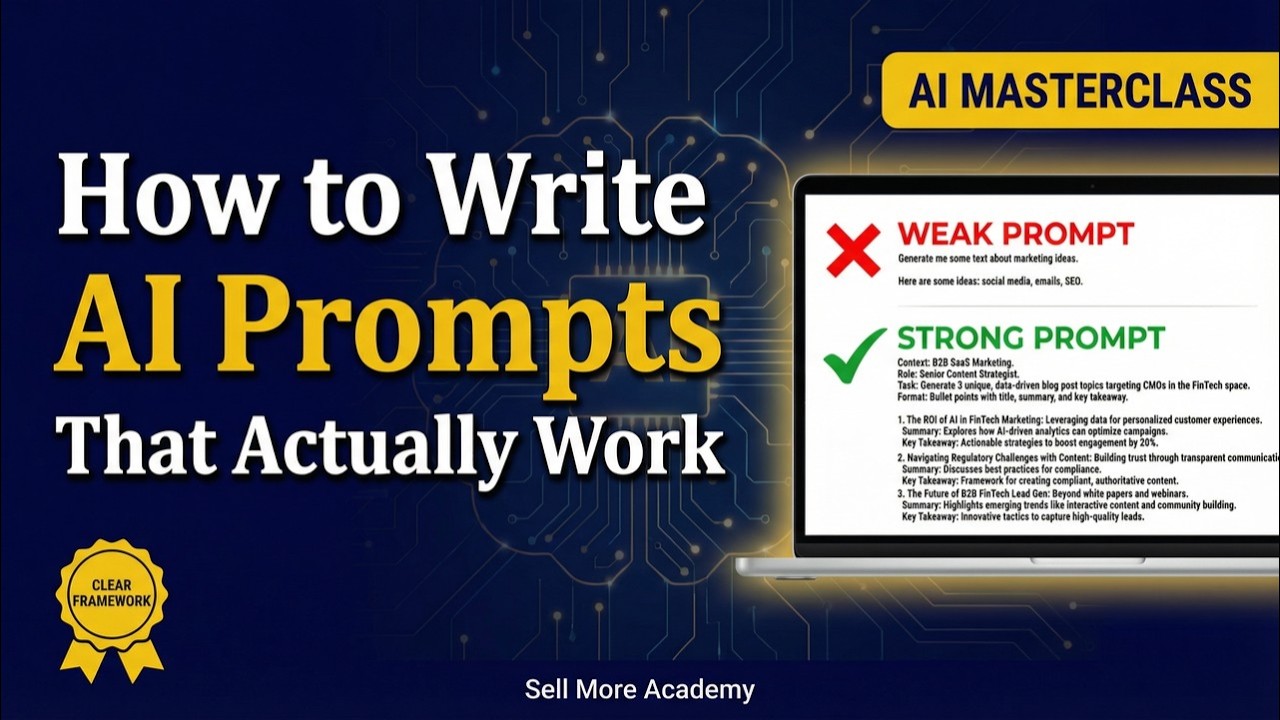How to Write AI Prompts That Actually Work training video