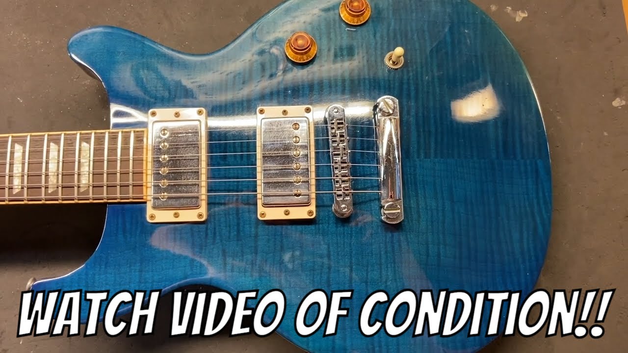 1998 Gibson Les Paul Standard DC Double Cutaway Trans Blue