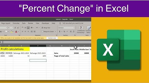How to calculate percent change in Microsoft Excel