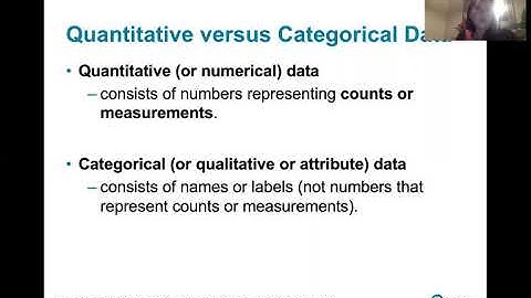 1.2.2 Types of Data - Quantitative versus Categorical Data