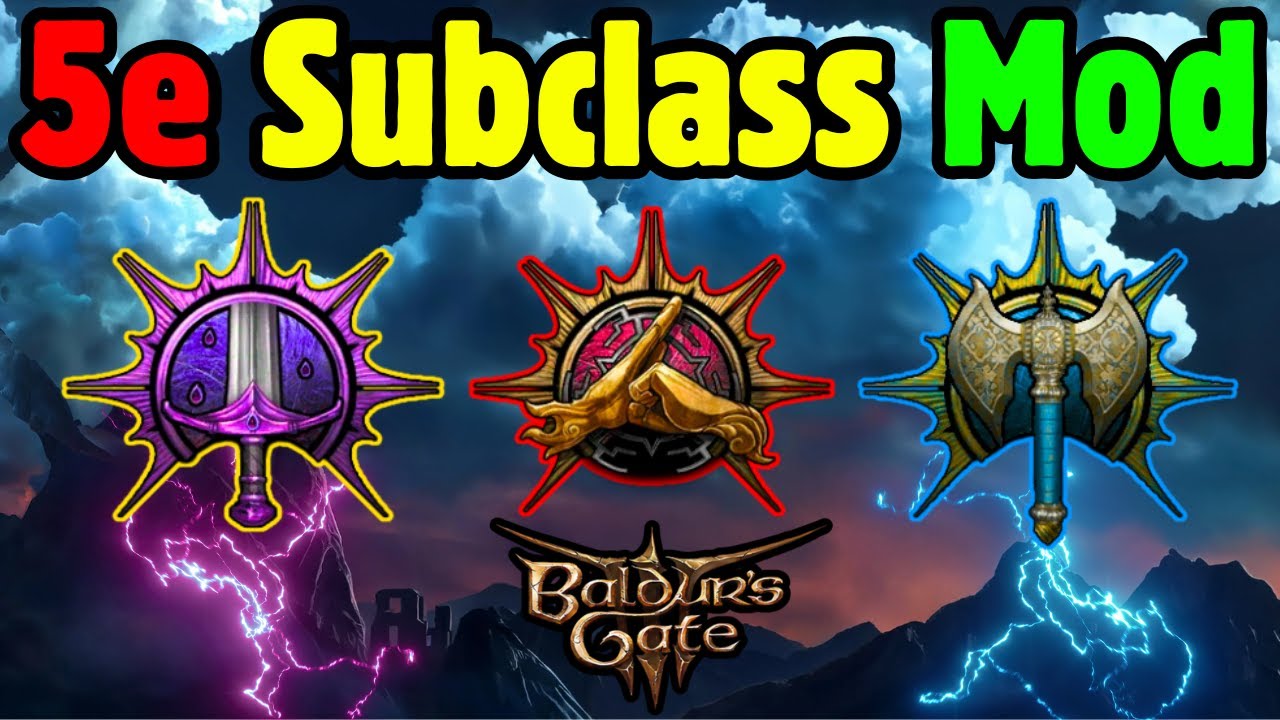 5e Fighter, Barbarian & Monk SUBCLASSES MOD - Baldur's Gate 3