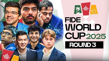FIDE World Cup 2025 Round 3  Game 1 | Ft.  Gukesh, Arjun, Pragg, Vidit
