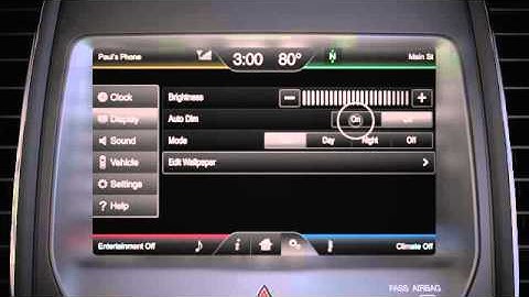SYNC® with MyFord Touch® Changing Display Settings