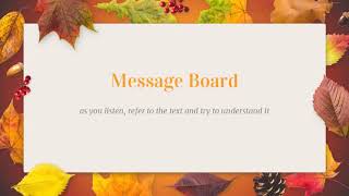UNIT 6 MESSAGE BOARD; PULSE 2