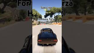 The Dark Black Classic Car In Forza Horizon 2 Racing It.