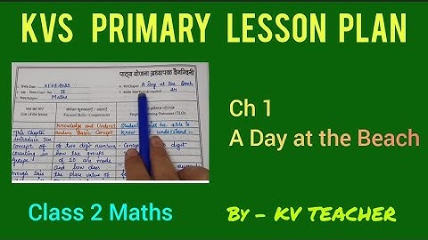 KVS PRIMARY LESSON PLAN | A Day at the Beach | Class 2 | JOYFUL MATHEMATICS | NEW NCERT